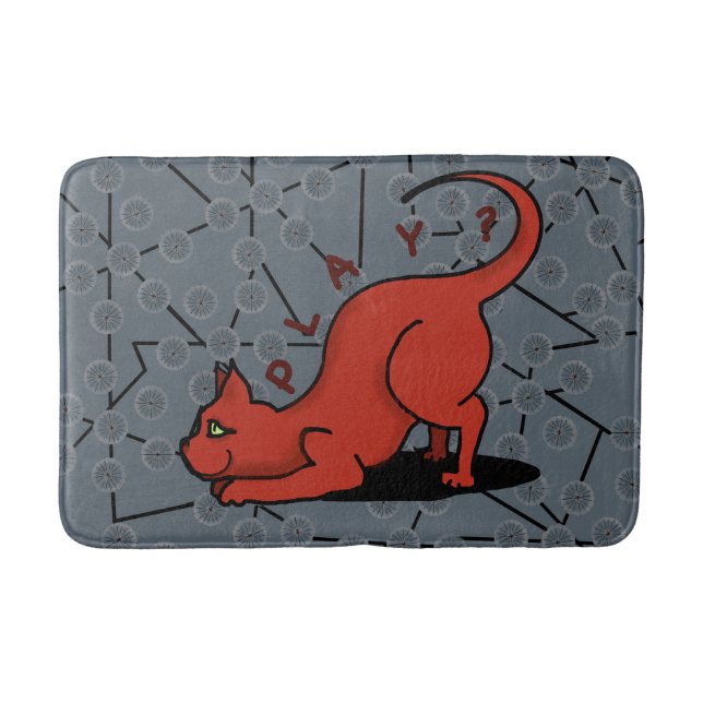 Tapis De Bain Gris de CAT de JEU (Devant)