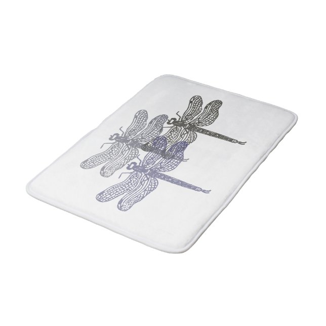 Tapis De Bain Gris de dragonfly Mat (Angle)