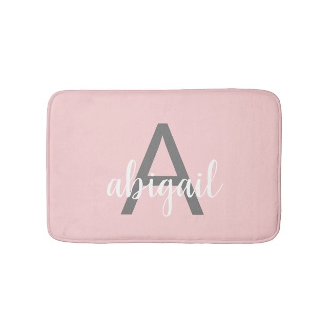 Tapis De Bain Gris de la fille rose rousse (Devant)