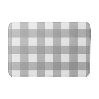 Tapis de bain gris et blanc de contrôle de Buffalo