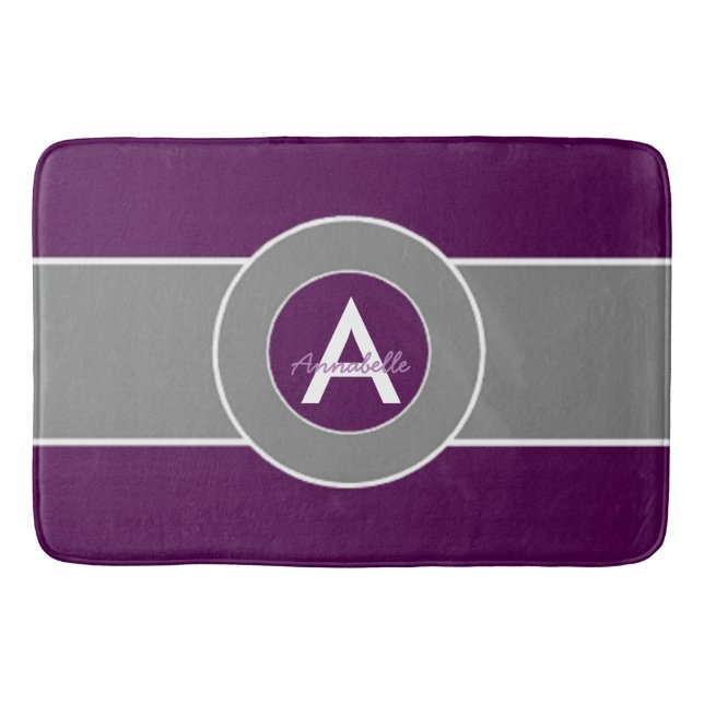 Tapis De Bain Gris pourpre foncé (Devant)