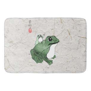 Tapis De Bain Grosse grenouille Petit crapaud japonais 19e siècl