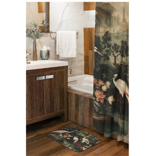 Tapis De Bain grues vintages et palais sous les tropiques