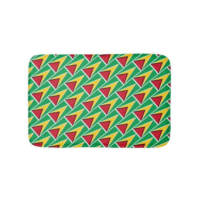 Tapis De Bain GUYANA DRAPEAU Patriotique Géométrique Moderne Guy (Devant)