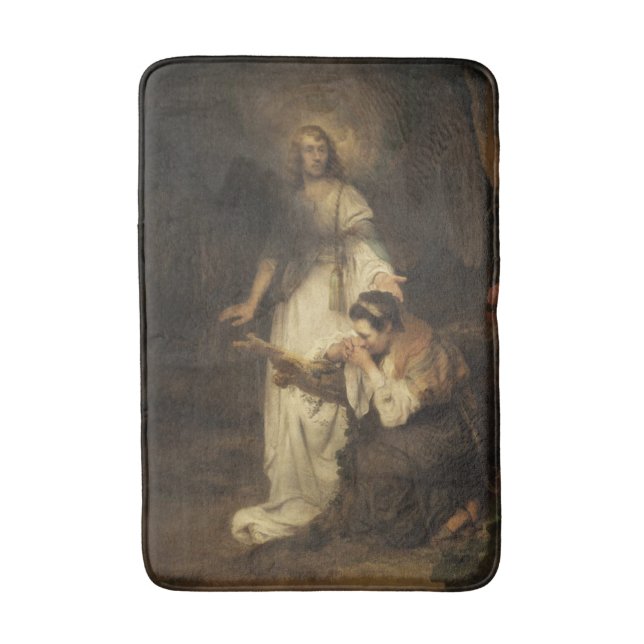 Tapis De Bain Hagar et l'Ange (par Carel Fabritius) (Devant (Vertical))