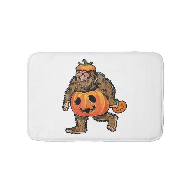 Tapis De Bain Halloween Citrouille Bigfoot (Devant)