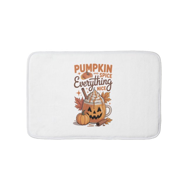 Tapis De Bain Halloween citrouille épice (Devant)
