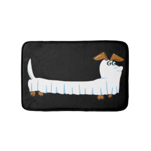 Tapis De Bain Halloween Dachshund Ghost