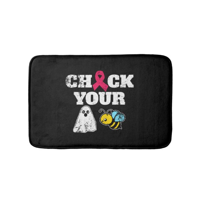 Tapis De Bain Halloween du cancer du sein (Devant)