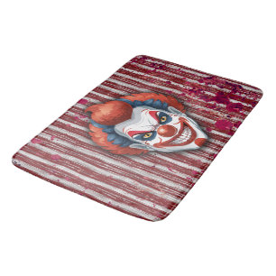 Tapis De Bain Halloween du Carnaval de Clown déplaisant