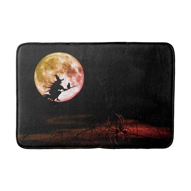 Tapis De Bain Halloween fête Black Night Pleine lune effrayant (Devant)