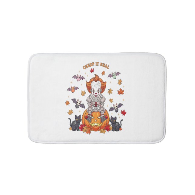 Tapis De Bain Halloween Gnome Cute Citrouille (Devant)