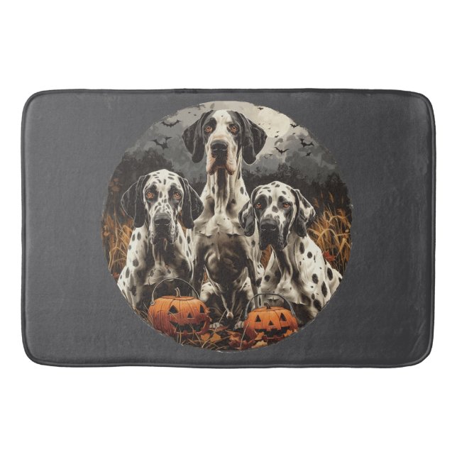 Tapis De Bain Halloween Great Dane Dogs Jack-o'-lantern (Devant)