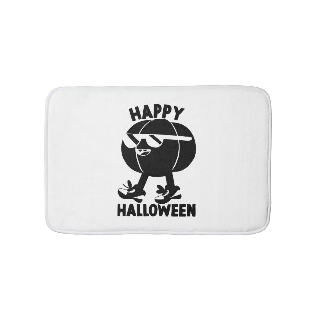 Tapis De Bain Halloween Joyeux Citrouille d'Halloween (Devant)