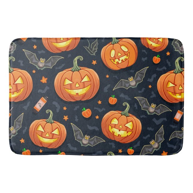 Tapis De Bain Halloween Pumkin Bath Mat (Devant)