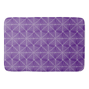 Tapis De Bain Halloween Spider Webs en violet et blanc