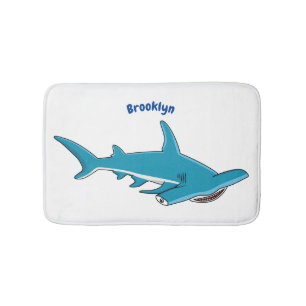 Tapis De Bain Hammerhead shark cartoon illustration 