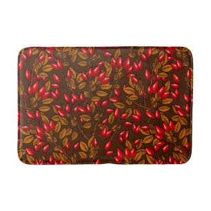 Tapis De Bain hanches roses, brune et rouge