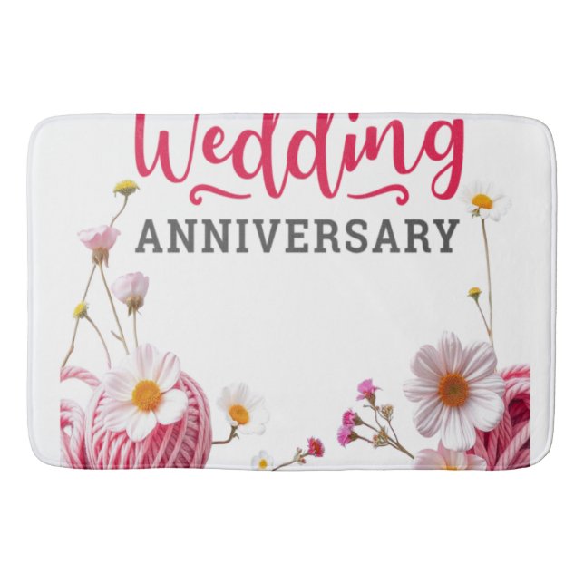 Tapis De Bain Happy wedding anniversary  (Devant)