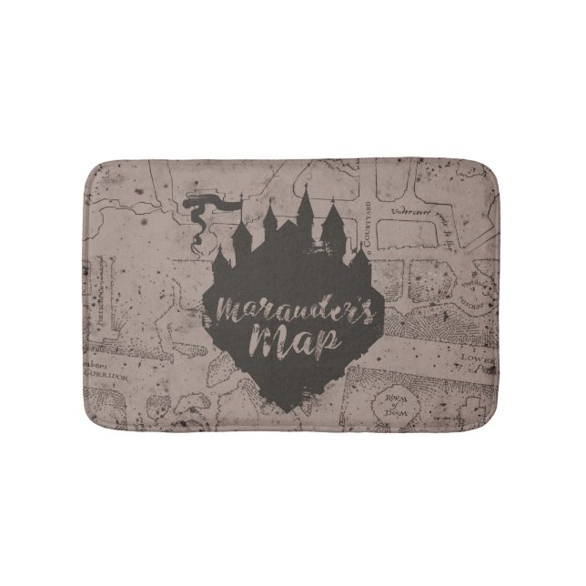 Tapis De Bain Harry Potter | Carte du château Marauder de HOGWAR (Devant)