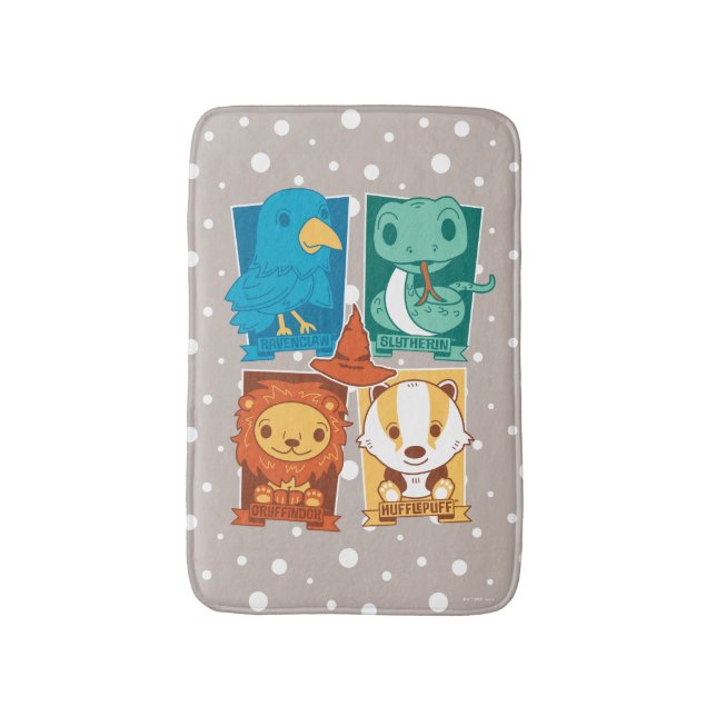 TAPIS DE BAIN HARRY POTTER™ | CARTOON HOGWARTS™ MAISONS (Devant (Vertical))