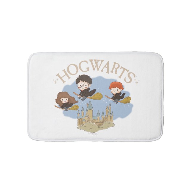 Tapis De Bain HARRY POTTER™, Hermione & Ron Fly Over HOGWARTS™ (Devant)