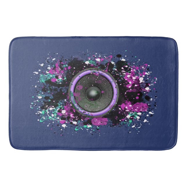 Tapis De Bain Haut-parleur de musique et peinture éclaboussée (Devant)