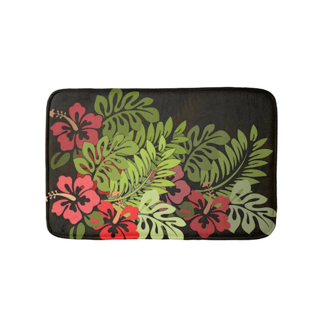 Tapis De Bain Hawaii Aloha Flower Art Print (Devant)