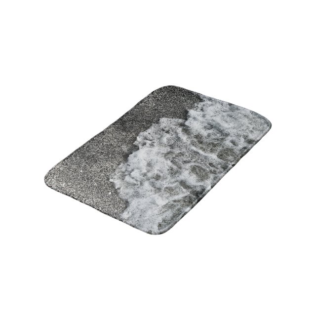 Tapis De Bain Hawaii Beach Surf Black Sand Ocean Sea Foam Kona (Angle)