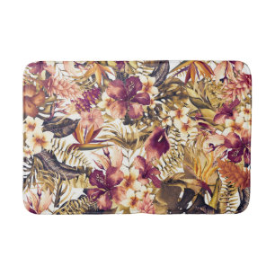 Tapis De Bain Hawaiian Golden Tropics Élégant Vintage moderne