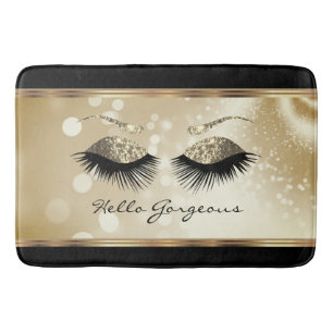 Tapis De Bain Hello Gorgeous - Beaux cils avec or