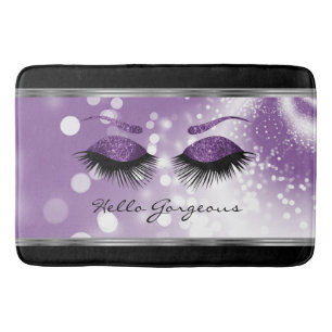 Tapis De Bain Hello Gorgeous - Beaux cils pourpres