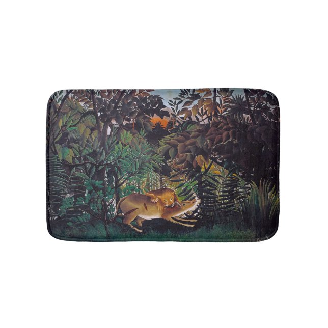 Tapis De Bain Henri Rousseau - Le lion affamé (Devant)
