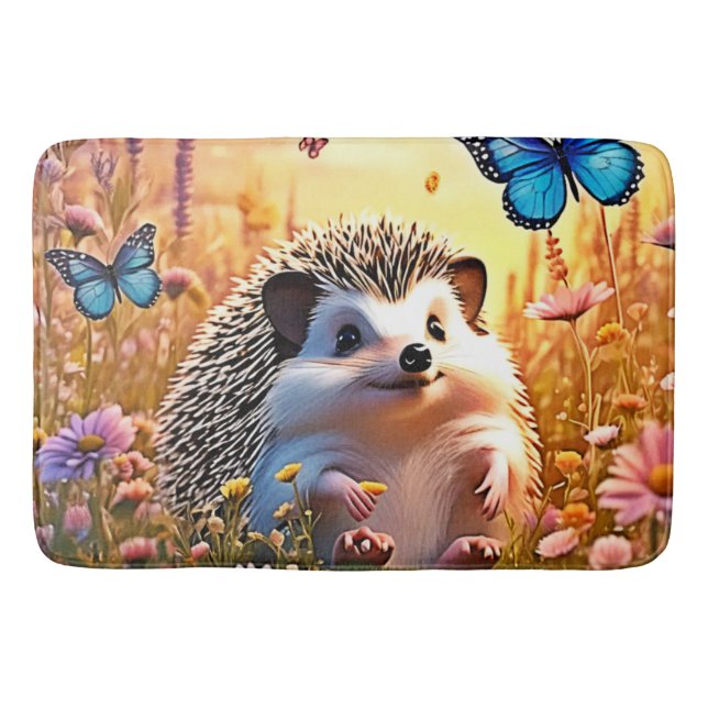 Tapis De Bain Hérisson papillon (Devant)