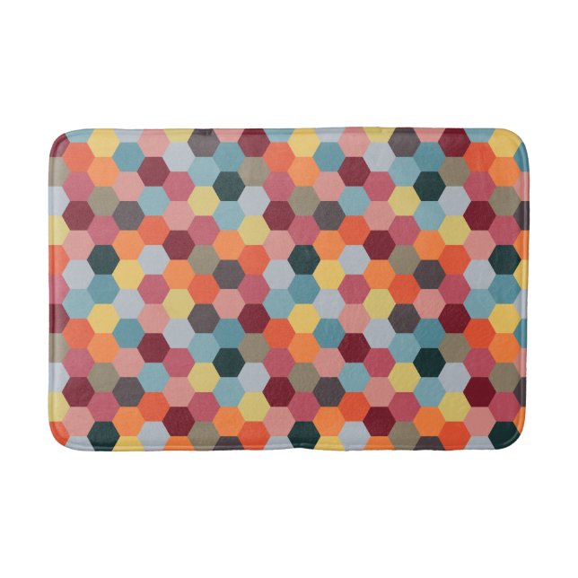 Tapis De Bain Hexagon Motif géométrique moderne (Devant)