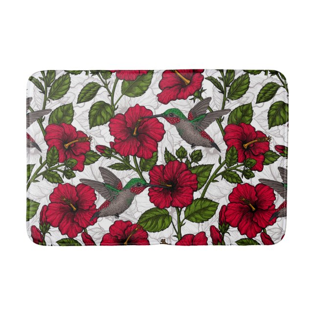 Tapis De Bain Hibiscus et colibris (Devant)