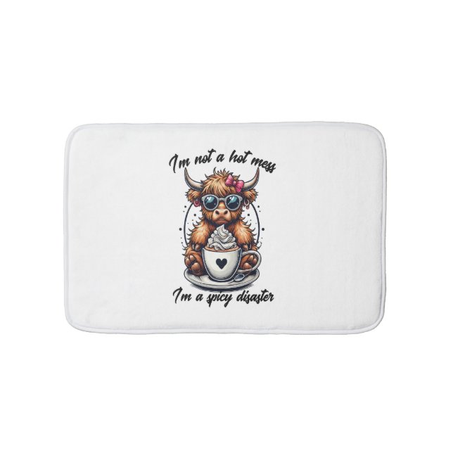 Tapis De Bain Highland Cow Coffee, Coffee Cow (Devant)