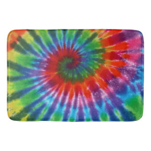 Tapis De Bain Hippy Tie Dye 60s Retro Colorful Boho