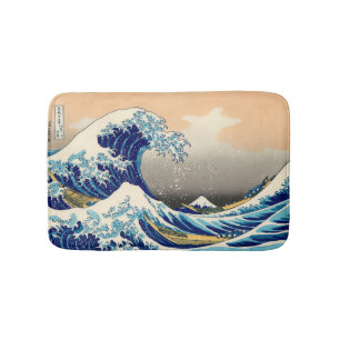 Tapis De Bain Hiroshige La Grande Vague De Kanagawa