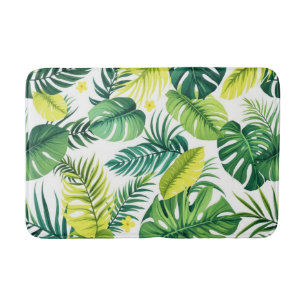 Tapis De Bain Histoire de la feuille tropicale - Monstera & feui