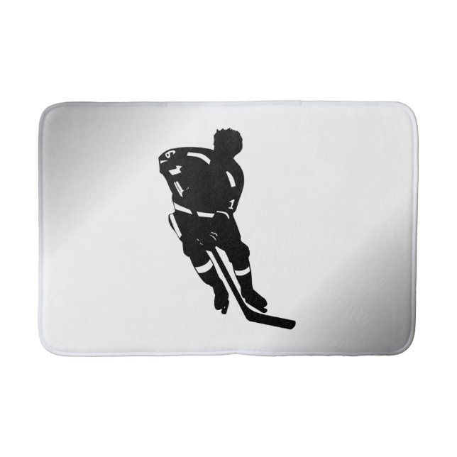 Tapis De Bain Hockey Joueur Sport Design (Devant)
