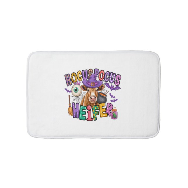 Tapis De Bain Hocus Pocus Heifer Vache d'Halloween (Devant)