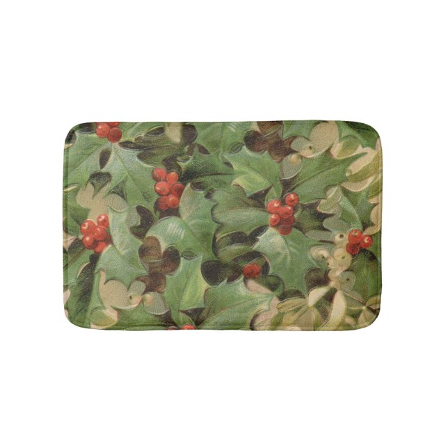 Tapis De Bain Holly Tree Noël Vintage (Devant)