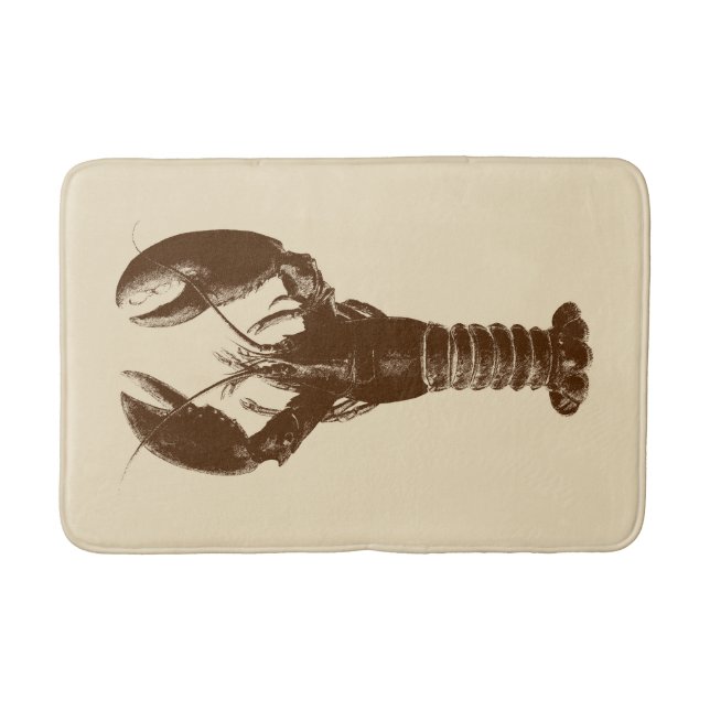 Tapis De Bain Homard Brown foncé sur beige clair (Devant)