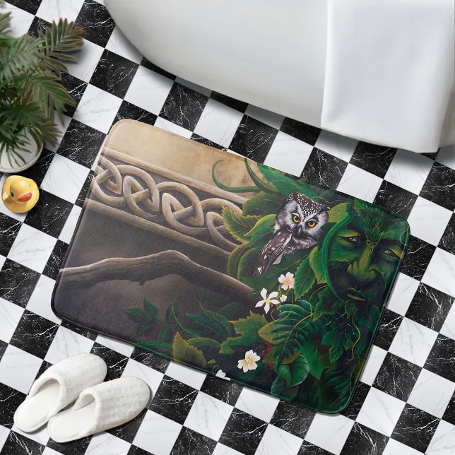 Tapis De Bain Homme vert celtique (Créateur téléchargé)