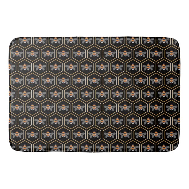 Tapis De Bain Honeycomb And Bees (Devant)