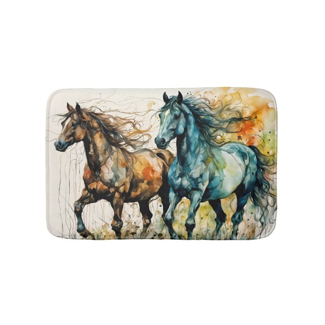 Tapis De Bain Horses in the Pasture (Devant)
