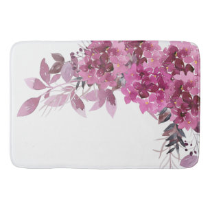 Tapis De Bain Hortensia magenta de lavande florale de *~*