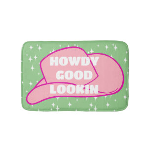 Tapis De Bain Howdy Good Lookin Rancher Cowboy Casquette Green D