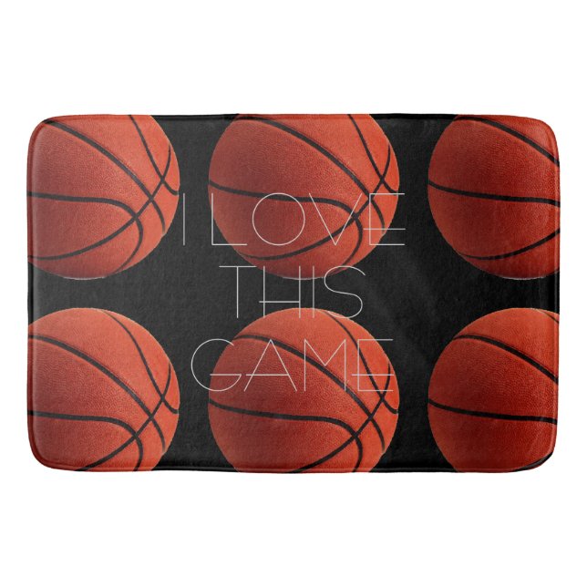 Tapis De Bain I Love Basketball Close Up (Devant)